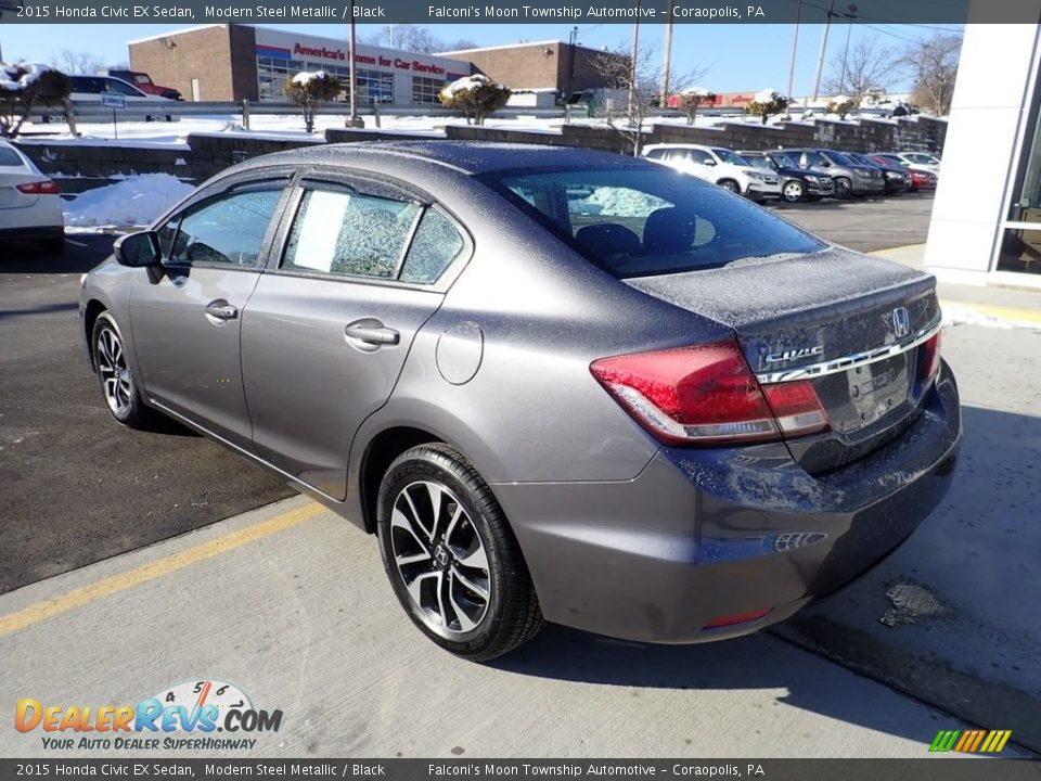 2015 Honda Civic EX Sedan Modern Steel Metallic / Black Photo #3