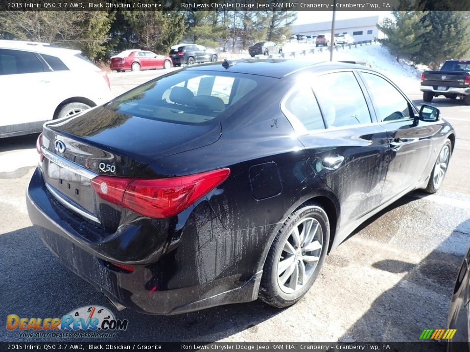 2015 Infiniti Q50 3.7 AWD Black Obsidian / Graphite Photo #3