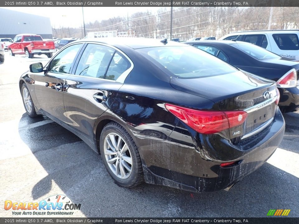 2015 Infiniti Q50 3.7 AWD Black Obsidian / Graphite Photo #4