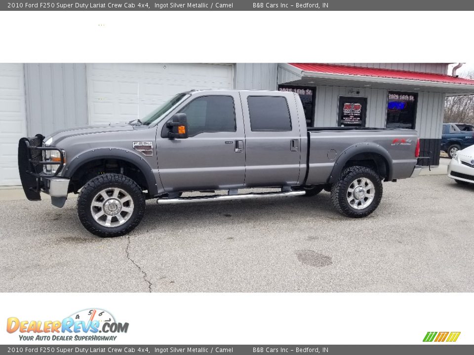 2010 Ford F250 Super Duty Lariat Crew Cab 4x4 Ingot Silver Metallic / Camel Photo #1