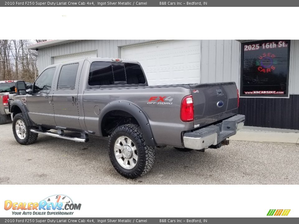 2010 Ford F250 Super Duty Lariat Crew Cab 4x4 Ingot Silver Metallic / Camel Photo #3