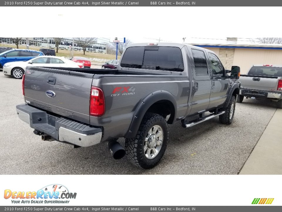 2010 Ford F250 Super Duty Lariat Crew Cab 4x4 Ingot Silver Metallic / Camel Photo #5