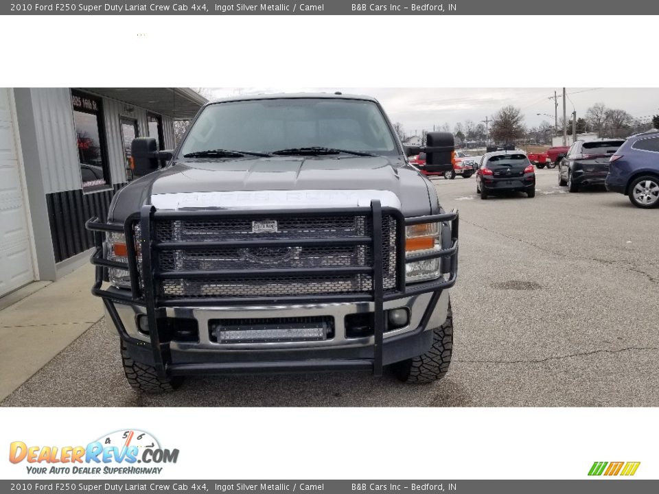 2010 Ford F250 Super Duty Lariat Crew Cab 4x4 Ingot Silver Metallic / Camel Photo #7