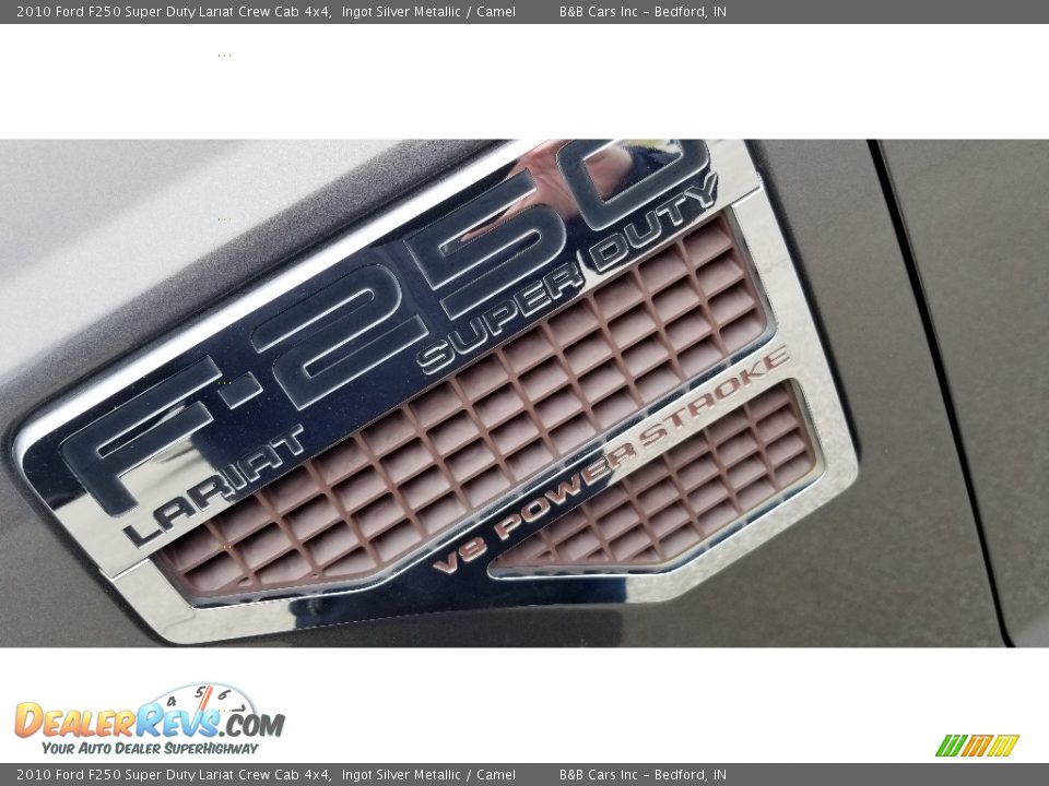 2010 Ford F250 Super Duty Lariat Crew Cab 4x4 Ingot Silver Metallic / Camel Photo #9