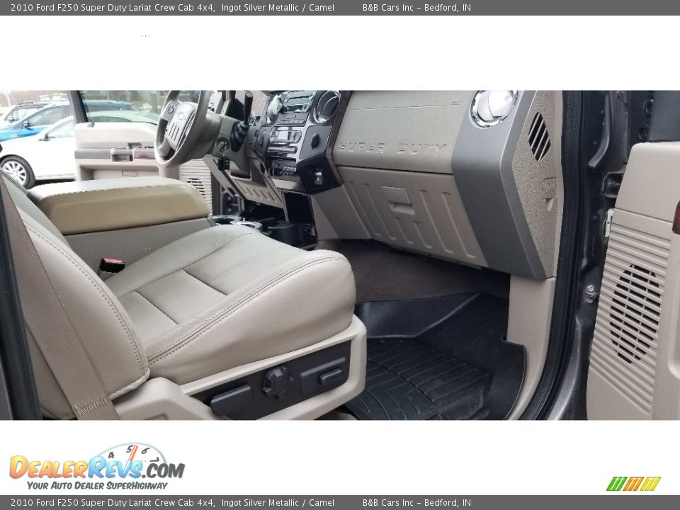2010 Ford F250 Super Duty Lariat Crew Cab 4x4 Ingot Silver Metallic / Camel Photo #16