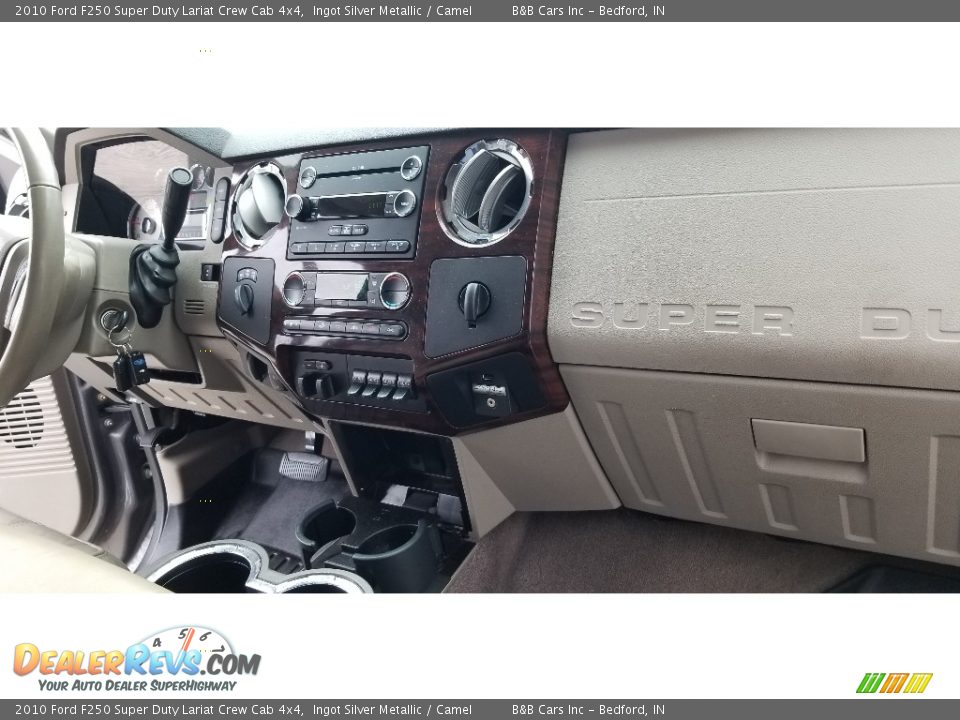 2010 Ford F250 Super Duty Lariat Crew Cab 4x4 Ingot Silver Metallic / Camel Photo #17