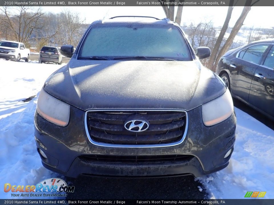 2010 Hyundai Santa Fe Limited 4WD Black Forest Green Metallic / Beige Photo #3