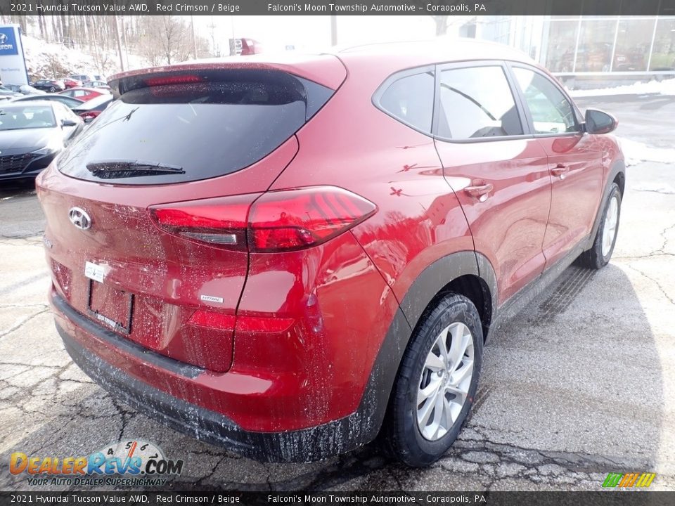 2021 Hyundai Tucson Value AWD Red Crimson / Beige Photo #2