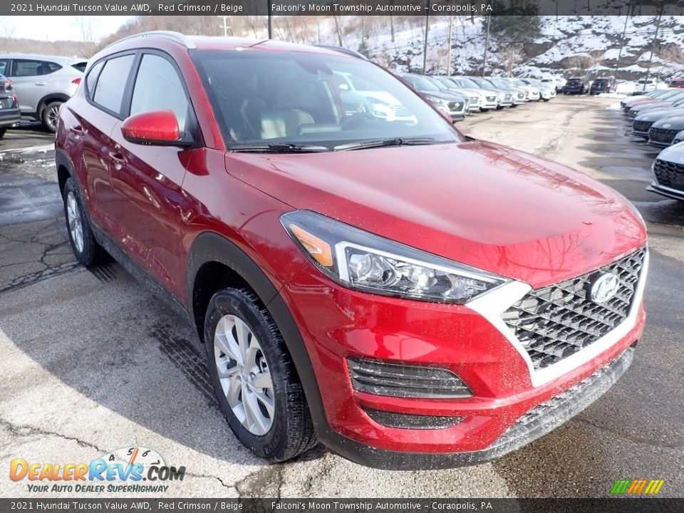 2021 Hyundai Tucson Value AWD Red Crimson / Beige Photo #3