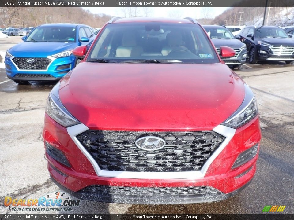 2021 Hyundai Tucson Value AWD Red Crimson / Beige Photo #4