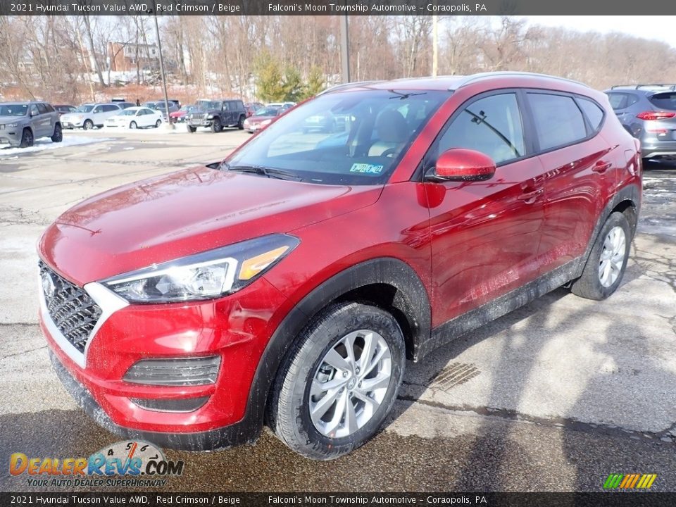 2021 Hyundai Tucson Value AWD Red Crimson / Beige Photo #5