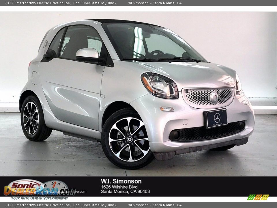 2017 Smart fortwo Electric Drive coupe Cool Silver Metallic / Black Photo #1