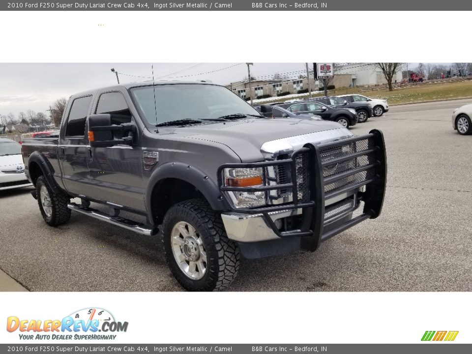 2010 Ford F250 Super Duty Lariat Crew Cab 4x4 Ingot Silver Metallic / Camel Photo #22