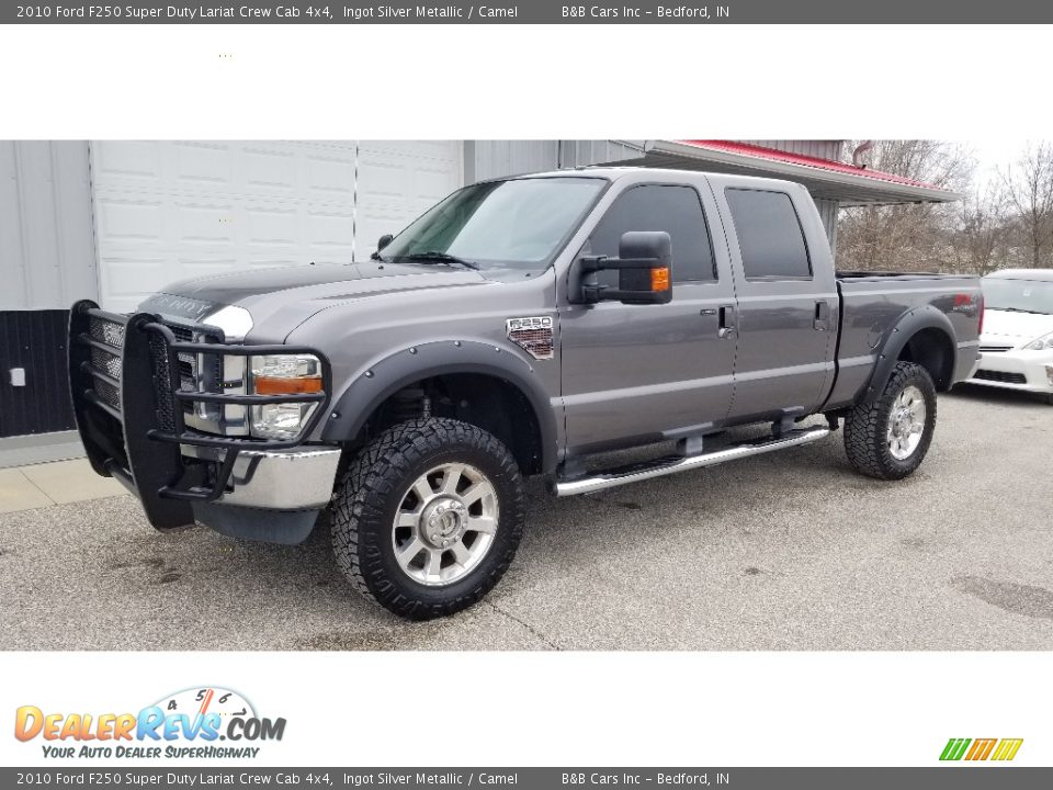 2010 Ford F250 Super Duty Lariat Crew Cab 4x4 Ingot Silver Metallic / Camel Photo #23