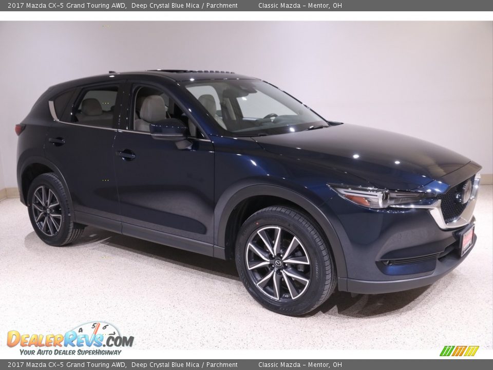 2017 Mazda CX-5 Grand Touring AWD Deep Crystal Blue Mica / Parchment Photo #1