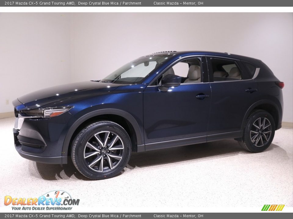 2017 Mazda CX-5 Grand Touring AWD Deep Crystal Blue Mica / Parchment Photo #3