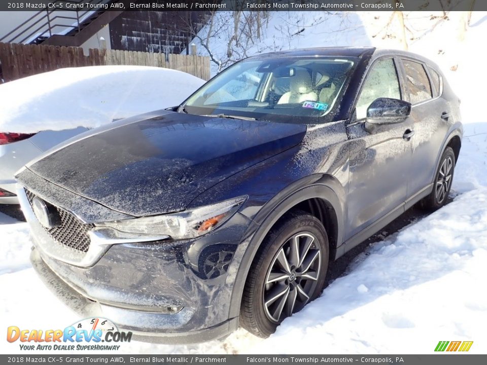 2018 Mazda CX-5 Grand Touring AWD Eternal Blue Metallic / Parchment Photo #1