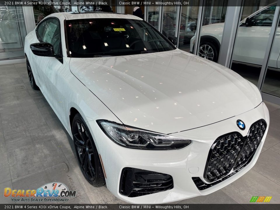 2021 BMW 4 Series 430i xDrive Coupe Alpine White / Black Photo #1