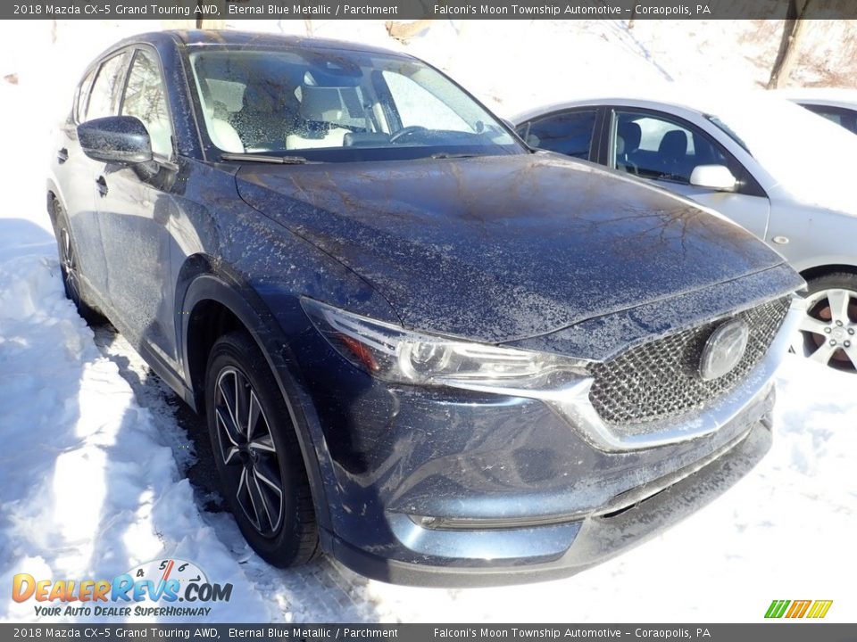 2018 Mazda CX-5 Grand Touring AWD Eternal Blue Metallic / Parchment Photo #4