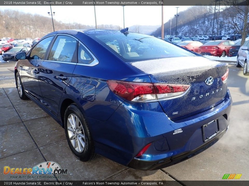 2018 Hyundai Sonata SE Electric Blue / Gray Photo #4