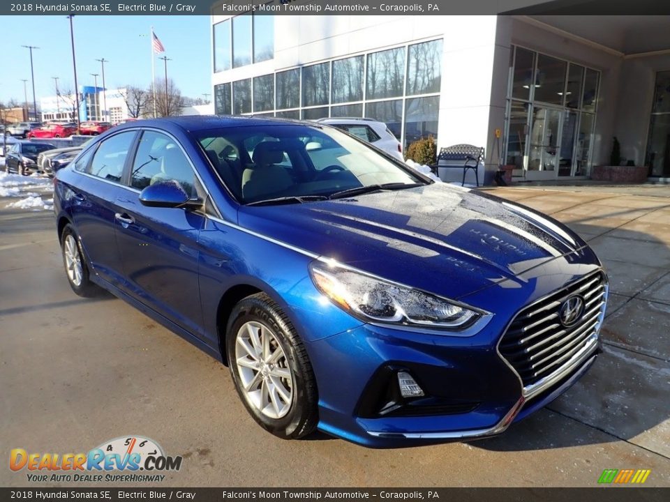 2018 Hyundai Sonata SE Electric Blue / Gray Photo #8