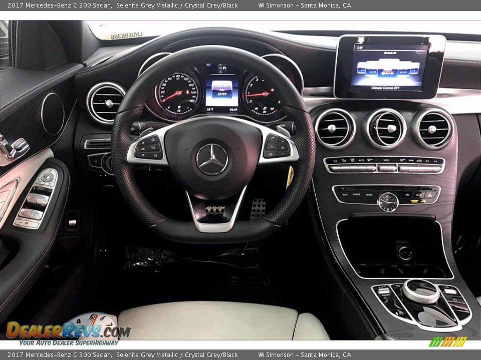 2017 Mercedes-Benz C 300 Sedan Selenite Grey Metallic / Crystal Grey/Black Photo #4