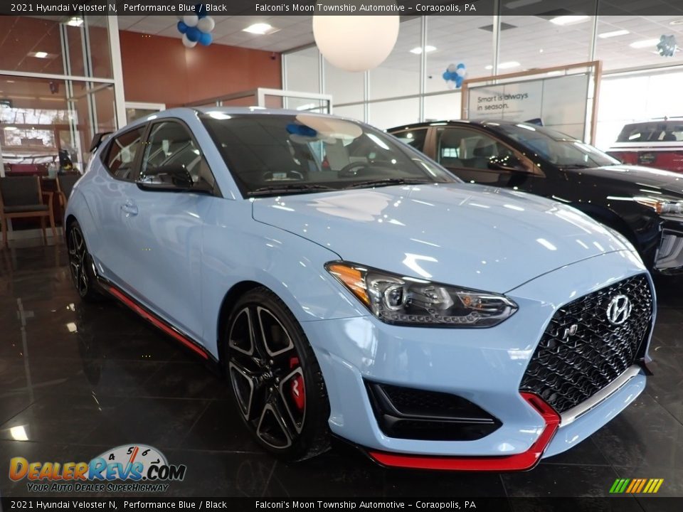 Performance Blue 2021 Hyundai Veloster N Photo #7