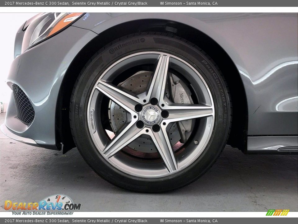 2017 Mercedes-Benz C 300 Sedan Selenite Grey Metallic / Crystal Grey/Black Photo #8