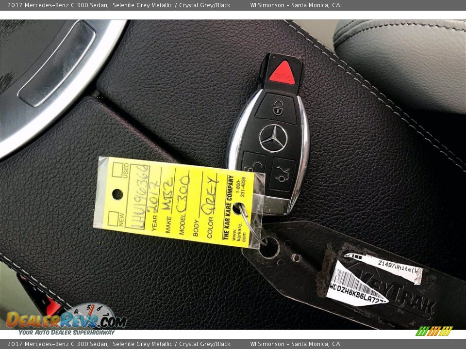 2017 Mercedes-Benz C 300 Sedan Selenite Grey Metallic / Crystal Grey/Black Photo #11