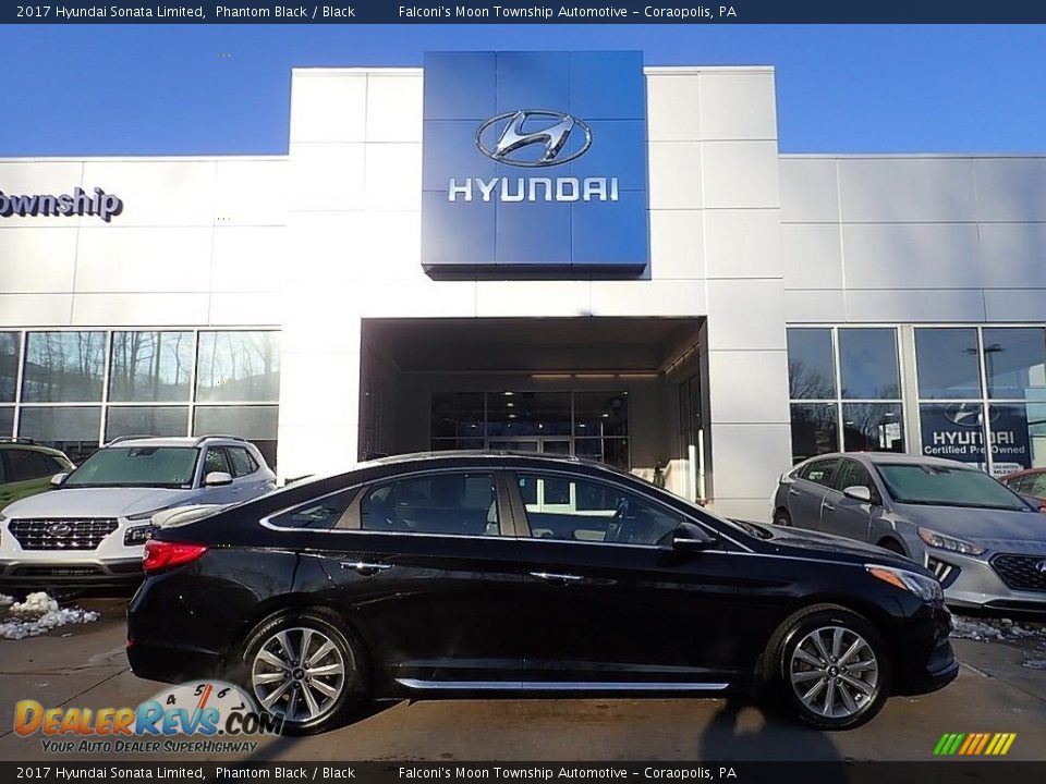 2017 Hyundai Sonata Limited Phantom Black / Black Photo #1