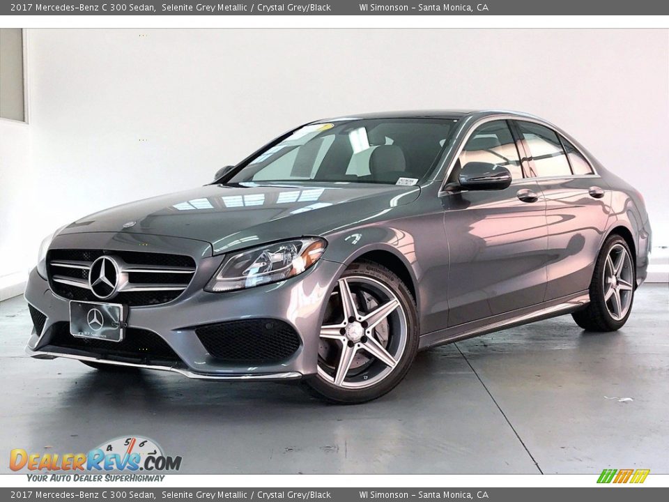 2017 Mercedes-Benz C 300 Sedan Selenite Grey Metallic / Crystal Grey/Black Photo #12
