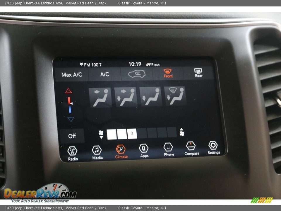 2020 Jeep Cherokee Latitude 4x4 Velvet Red Pearl / Black Photo #10