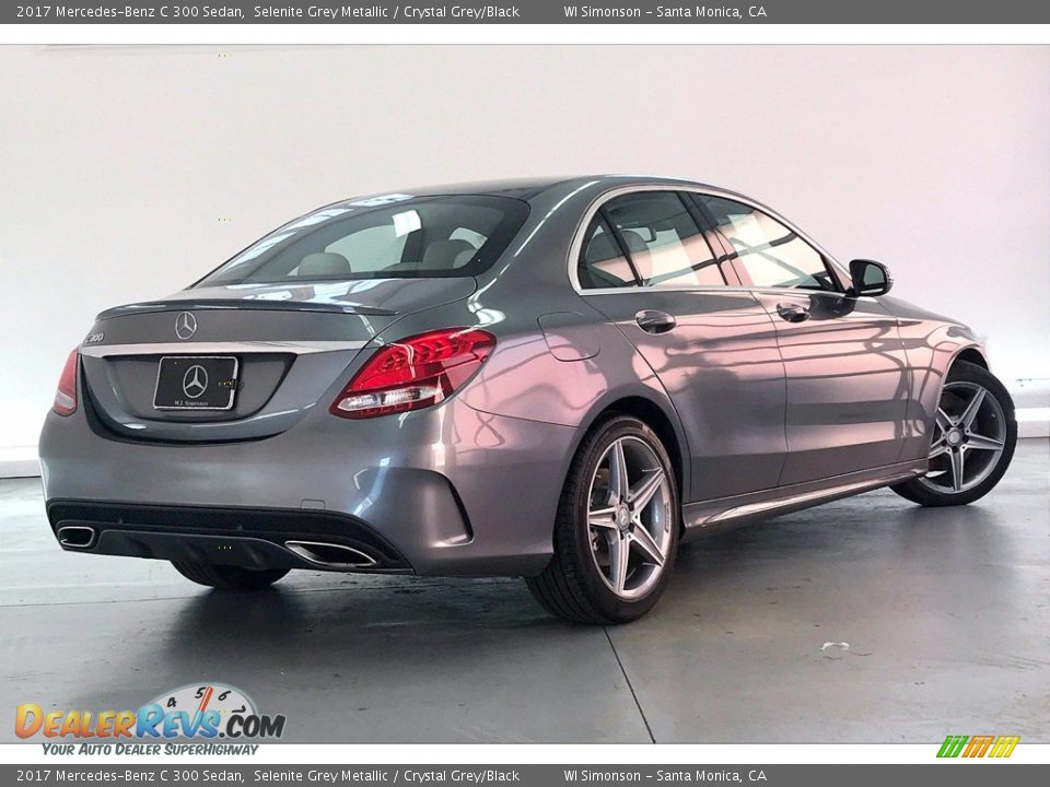 2017 Mercedes-Benz C 300 Sedan Selenite Grey Metallic / Crystal Grey/Black Photo #13