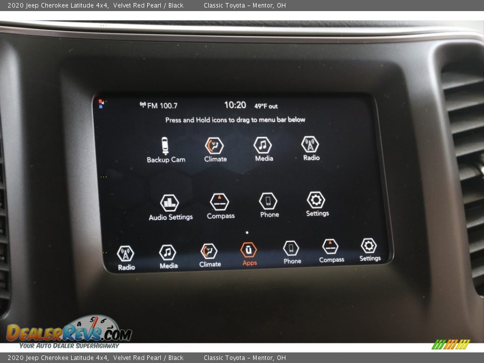 2020 Jeep Cherokee Latitude 4x4 Velvet Red Pearl / Black Photo #11