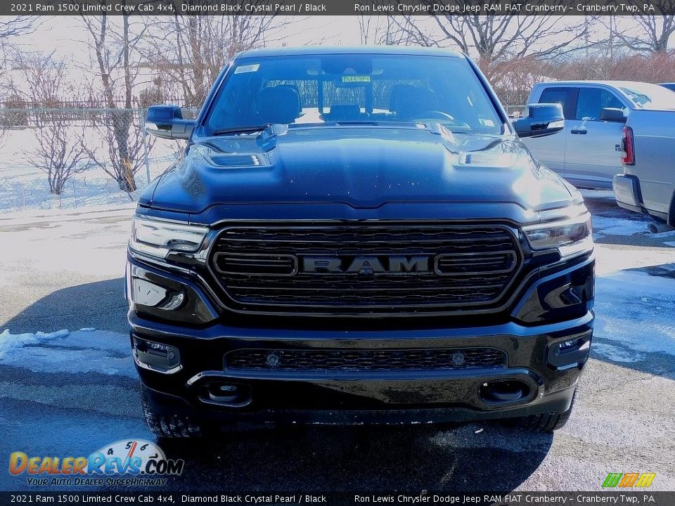 2021 Ram 1500 Limited Crew Cab 4x4 Diamond Black Crystal Pearl / Black Photo #2