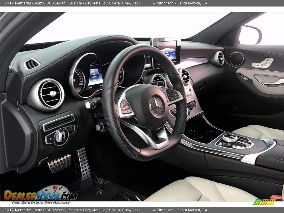 2017 Mercedes-Benz C 300 Sedan Selenite Grey Metallic / Crystal Grey/Black Photo #14
