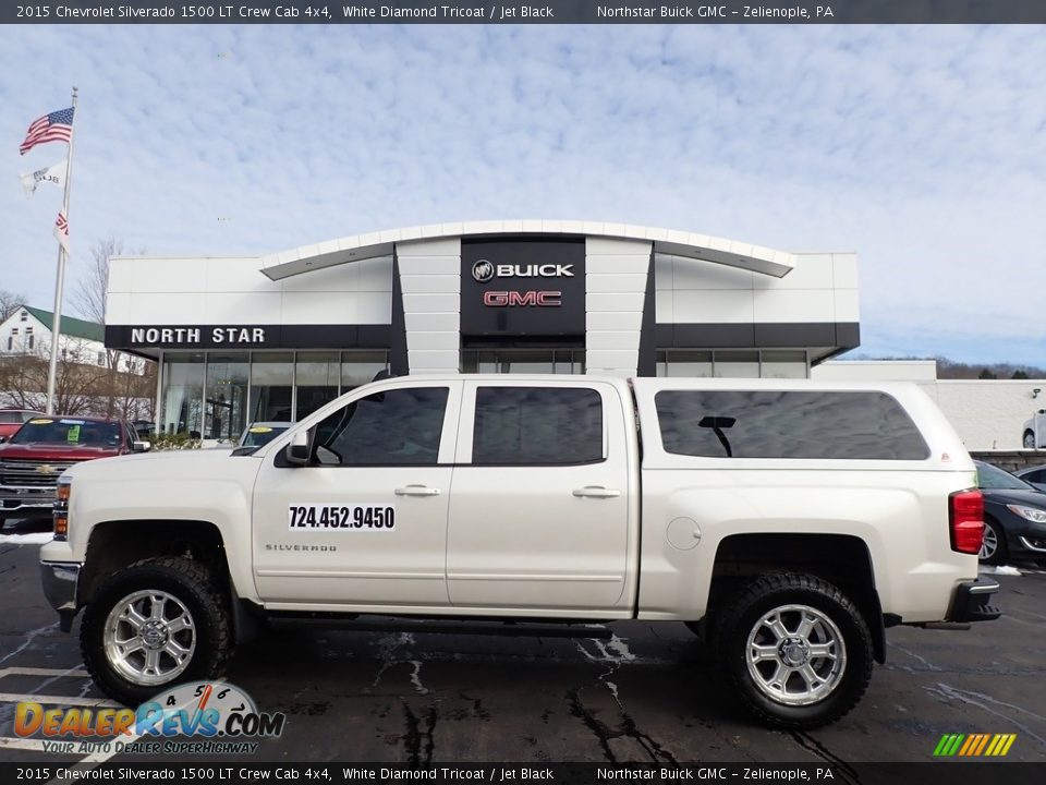 2015 Chevrolet Silverado 1500 LT Crew Cab 4x4 White Diamond Tricoat / Jet Black Photo #1