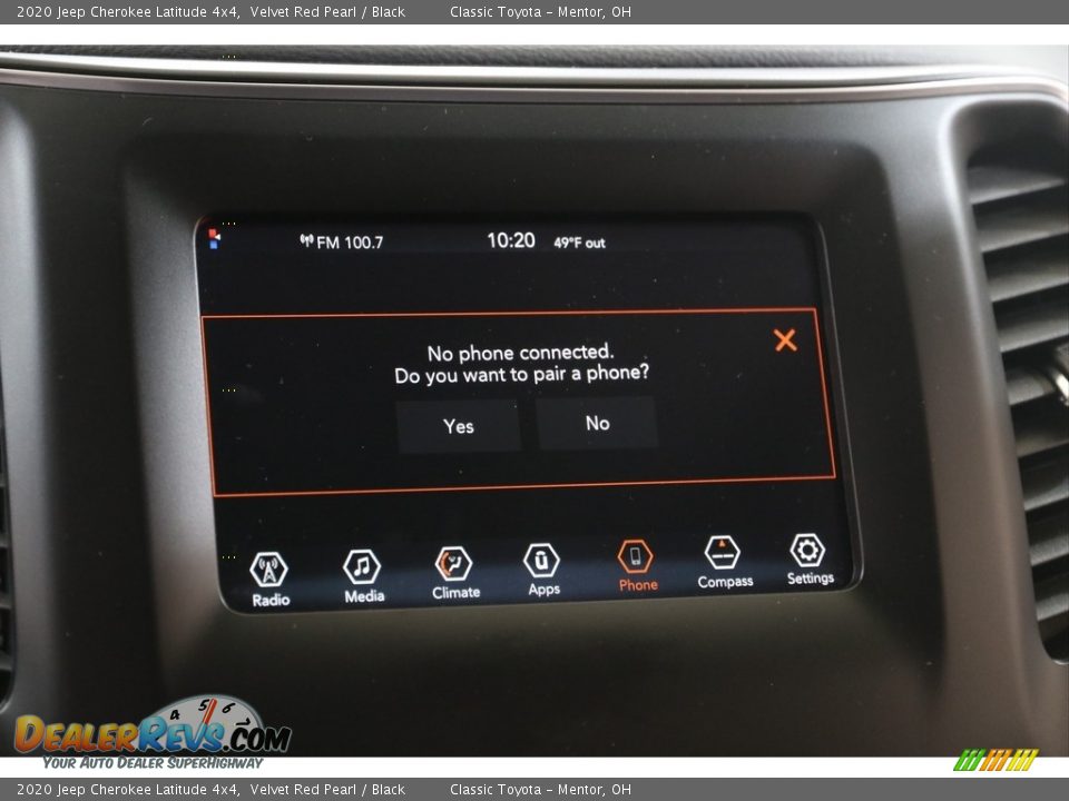 2020 Jeep Cherokee Latitude 4x4 Velvet Red Pearl / Black Photo #12