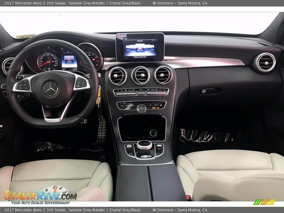 2017 Mercedes-Benz C 300 Sedan Selenite Grey Metallic / Crystal Grey/Black Photo #15