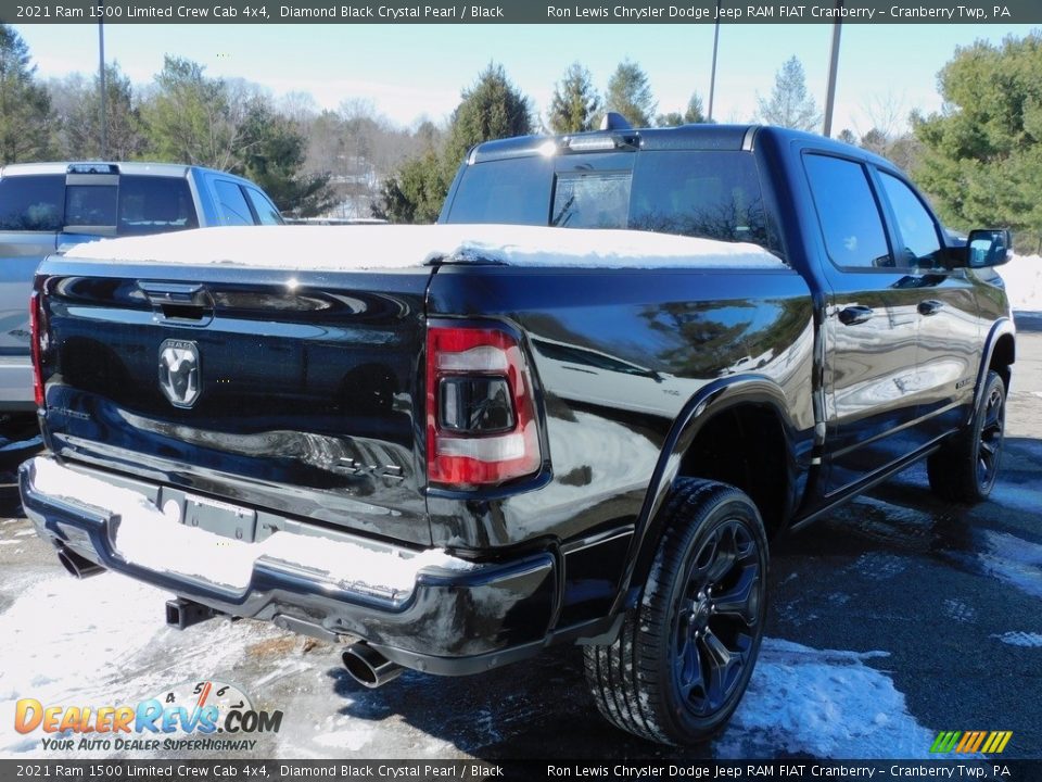 2021 Ram 1500 Limited Crew Cab 4x4 Diamond Black Crystal Pearl / Black Photo #5