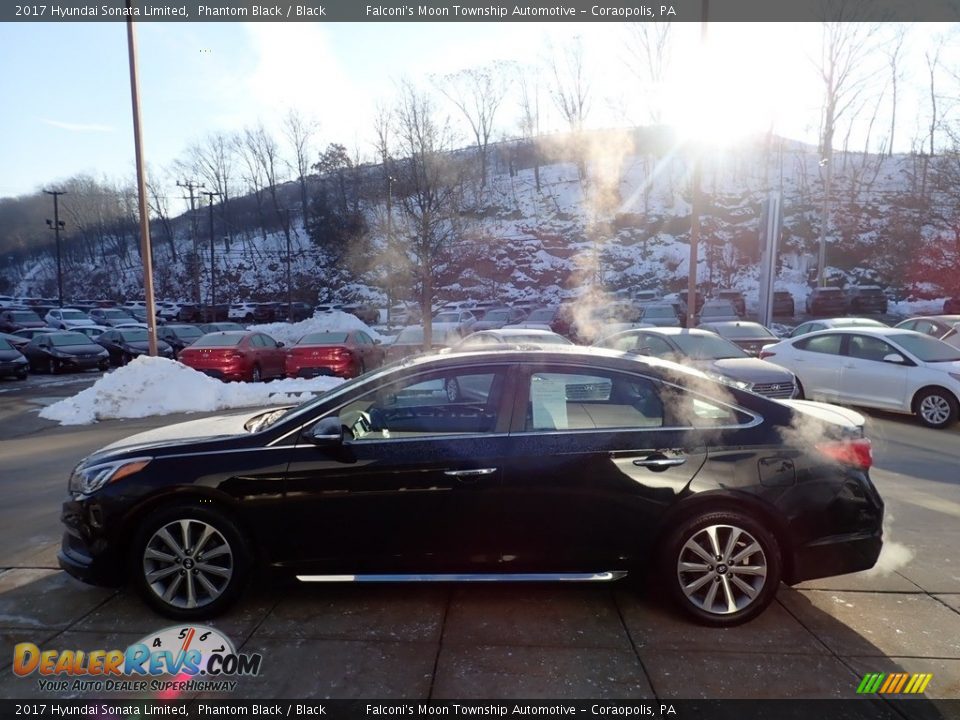 2017 Hyundai Sonata Limited Phantom Black / Black Photo #6