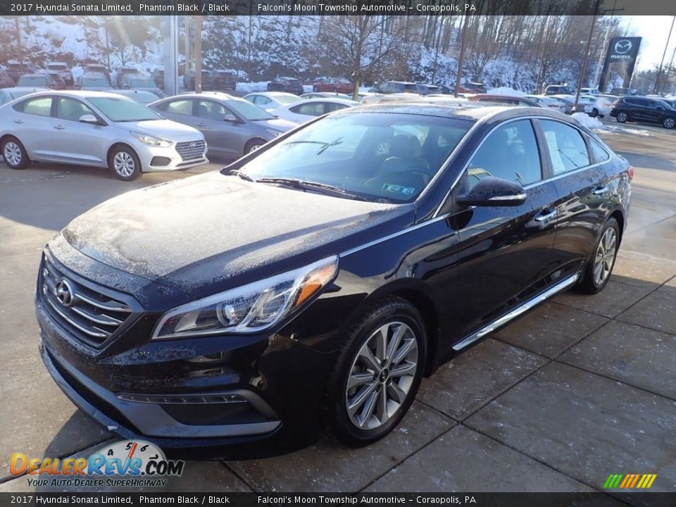 2017 Hyundai Sonata Limited Phantom Black / Black Photo #7