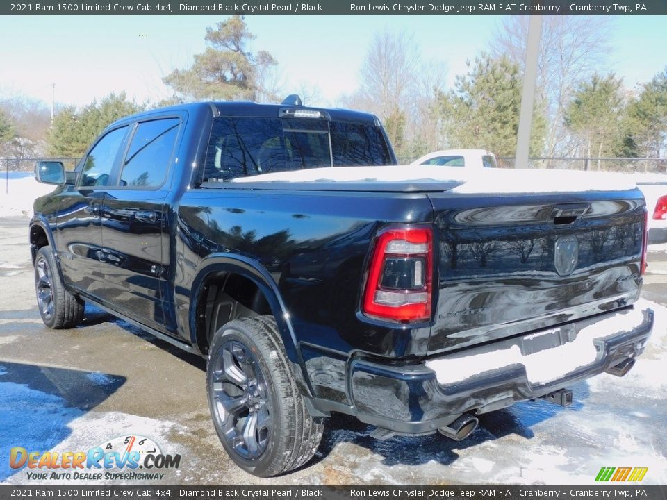 2021 Ram 1500 Limited Crew Cab 4x4 Diamond Black Crystal Pearl / Black Photo #7