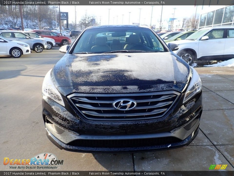 2017 Hyundai Sonata Limited Phantom Black / Black Photo #8