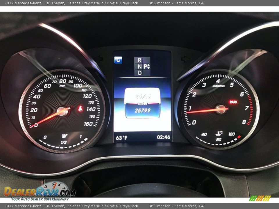 2017 Mercedes-Benz C 300 Sedan Selenite Grey Metallic / Crystal Grey/Black Photo #23