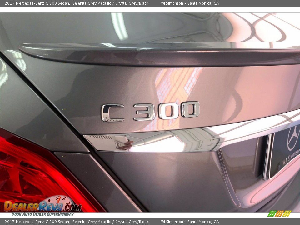 2017 Mercedes-Benz C 300 Sedan Selenite Grey Metallic / Crystal Grey/Black Photo #31
