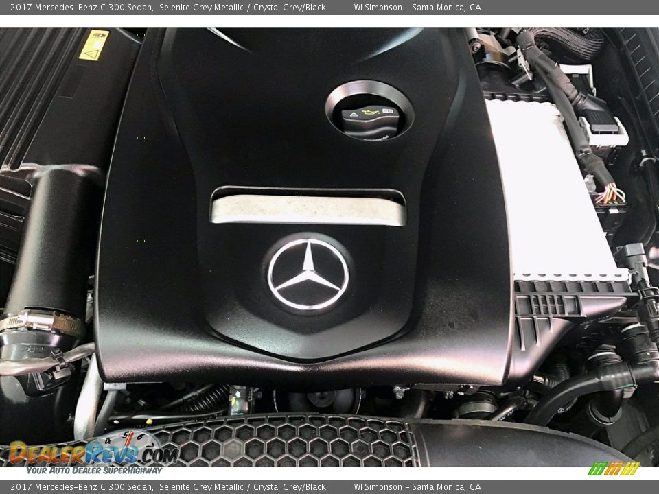 2017 Mercedes-Benz C 300 Sedan Selenite Grey Metallic / Crystal Grey/Black Photo #32