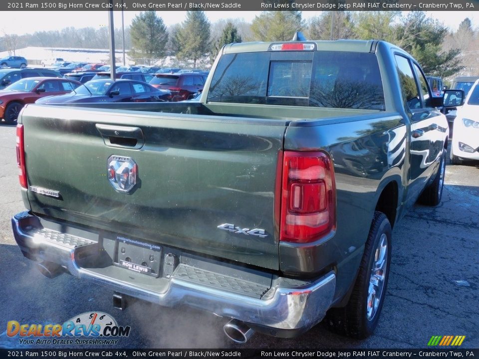 2021 Ram 1500 Big Horn Crew Cab 4x4 Olive Green Pearl / Black/New Saddle Photo #5