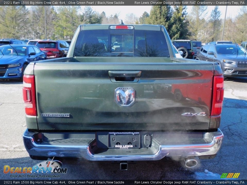 2021 Ram 1500 Big Horn Crew Cab 4x4 Olive Green Pearl / Black/New Saddle Photo #6