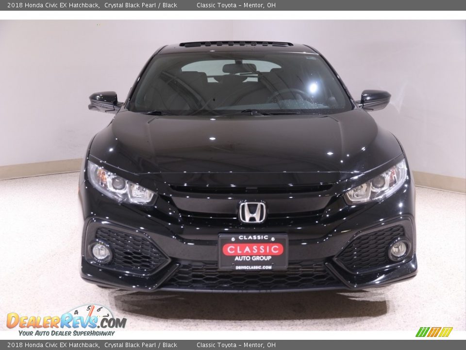 2018 Honda Civic EX Hatchback Crystal Black Pearl / Black Photo #2
